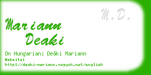 mariann deaki business card